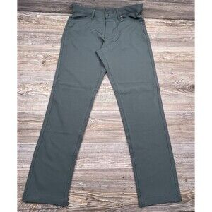 Legend Mens Golf Travel‎ Pants Green Stretch Flat Front Zip Fly Size 36x31.5